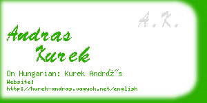 andras kurek business card